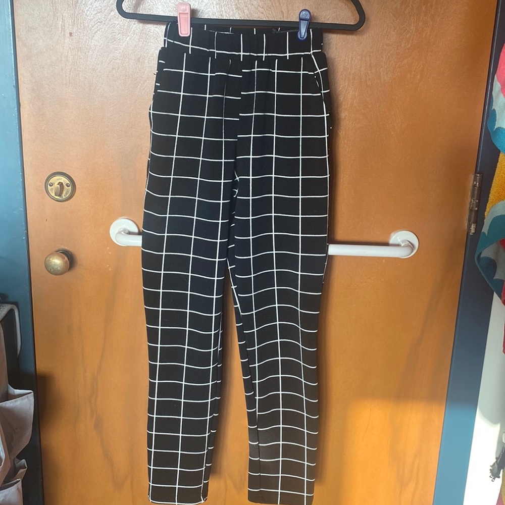 Shein Striped Stretchy Dress Pants